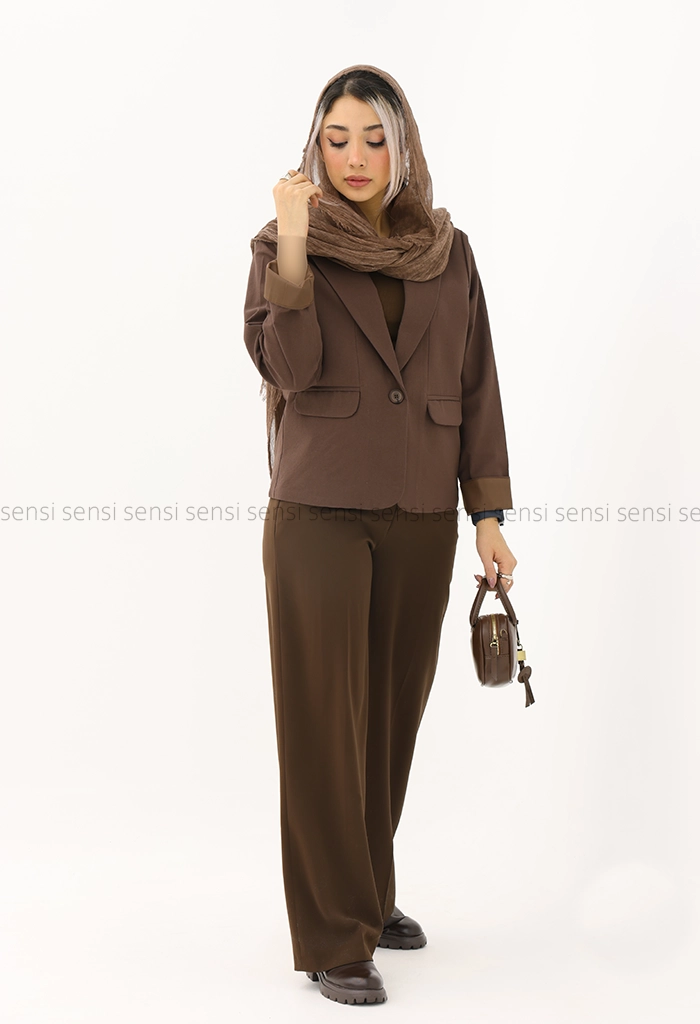 کراپ کت لینن رنگی کد1005298